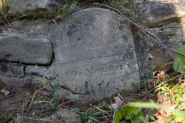 Gravestone found at the Riddle farm