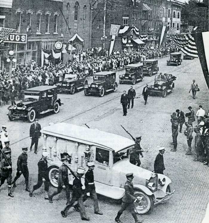 Riddle hearses, Harding funeral 1923