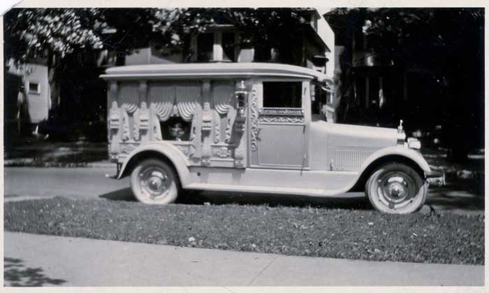 The 1923 Riddle hearse used for President Harding's funeral