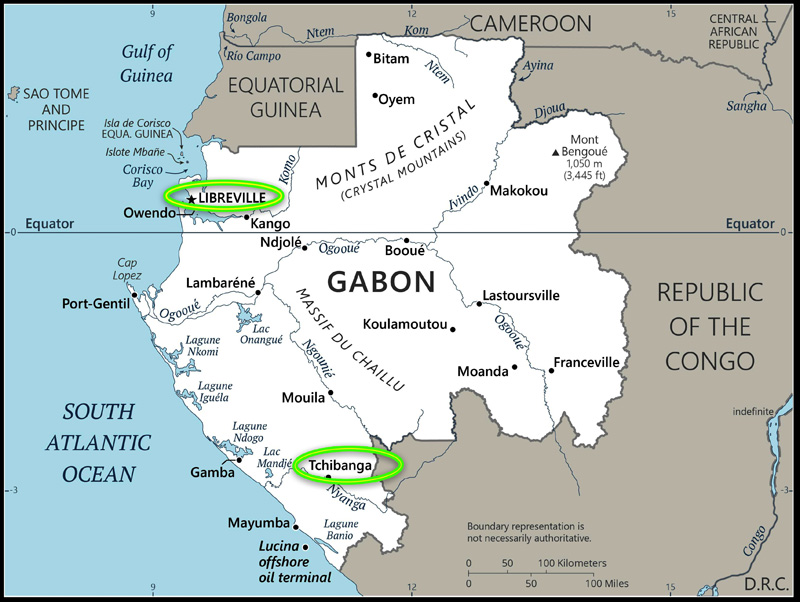 Map of Gabon
