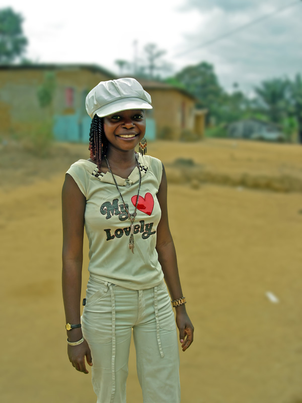 A young woman in Tchibanga