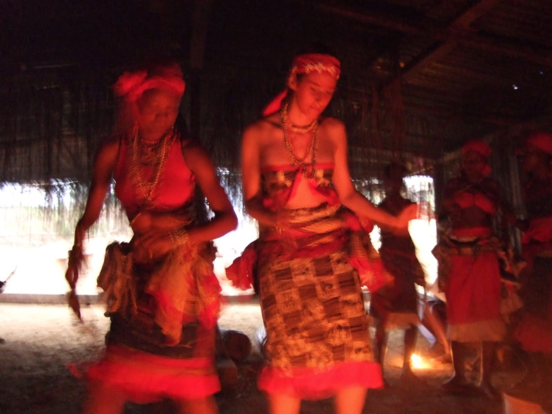 Dancers encouraging each other