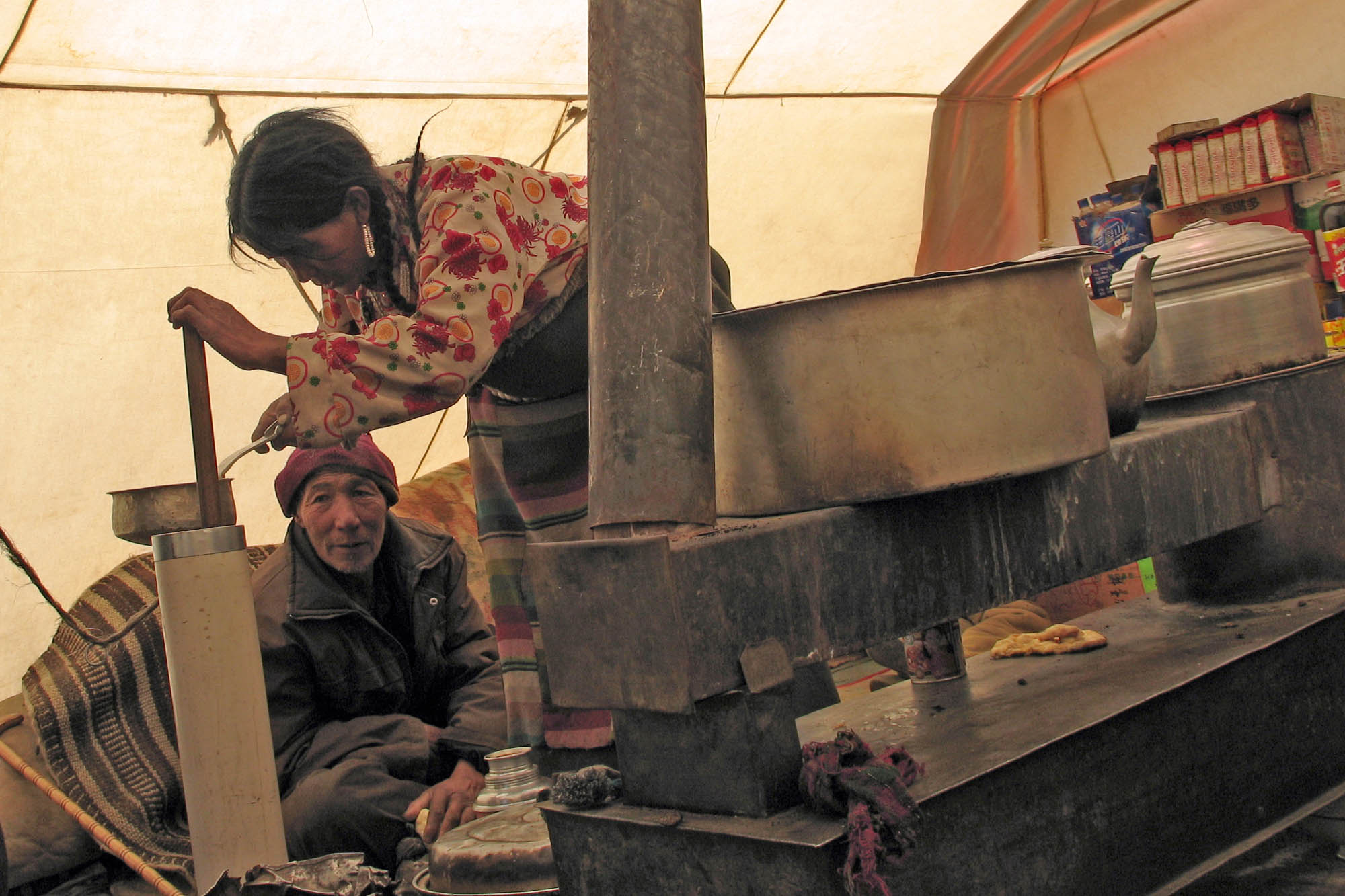 Preparing Yak Butter Tea