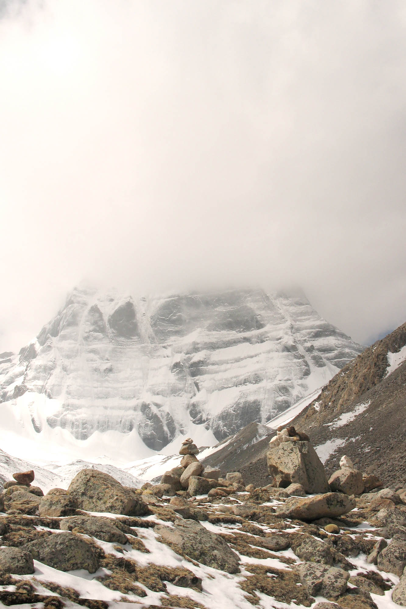 Kailash Hidden by Clouds