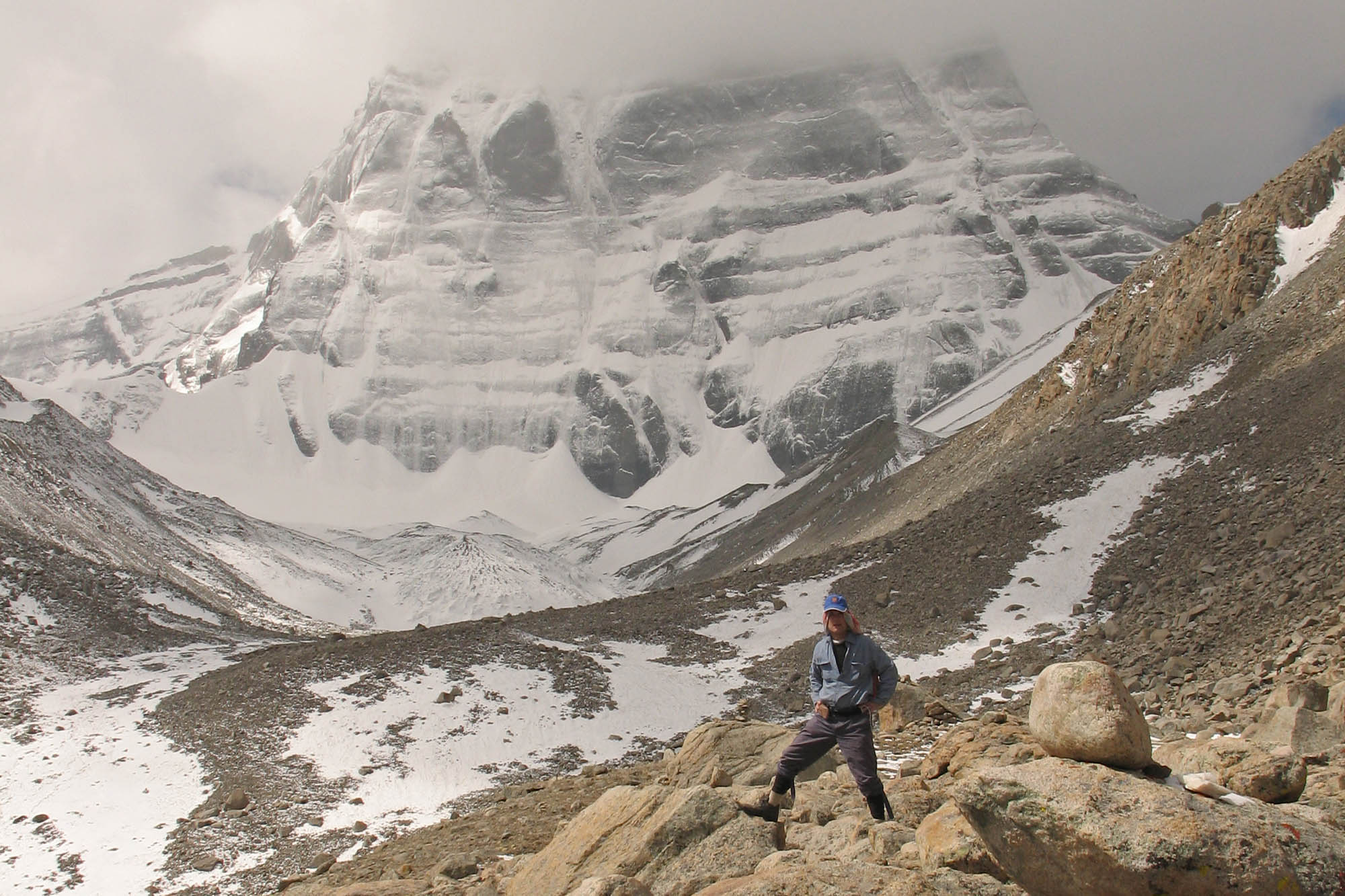 Kailash Closer, with Clouds