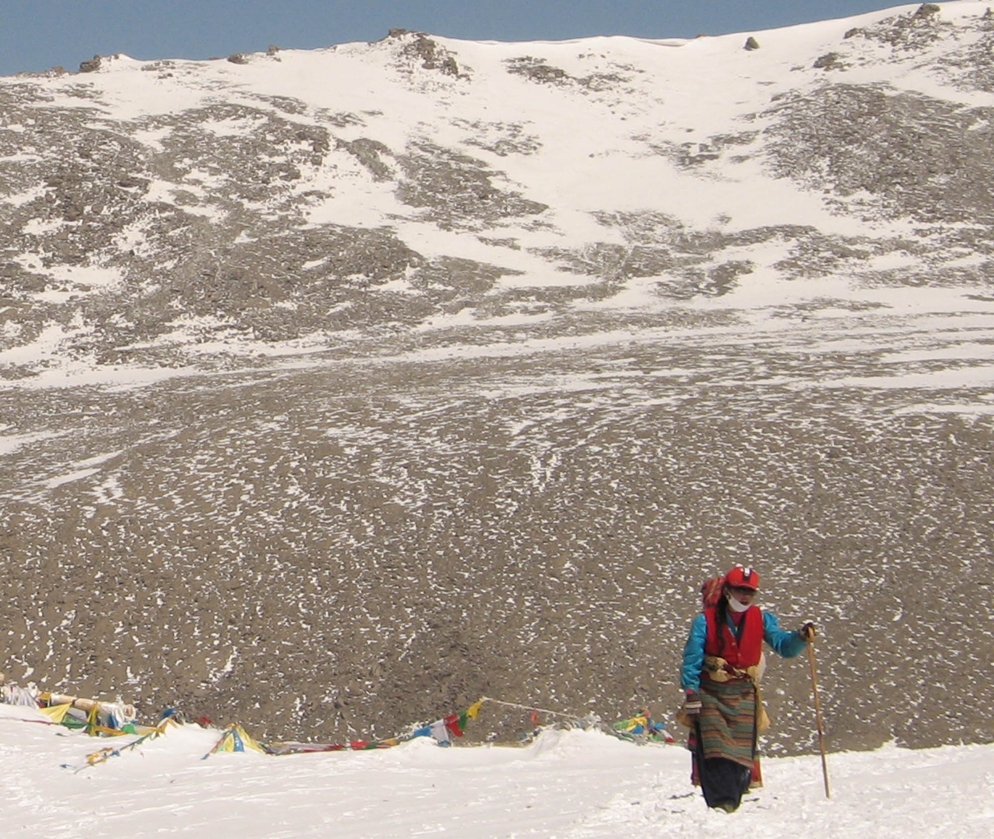 Pilgrim Woman Near the Summit