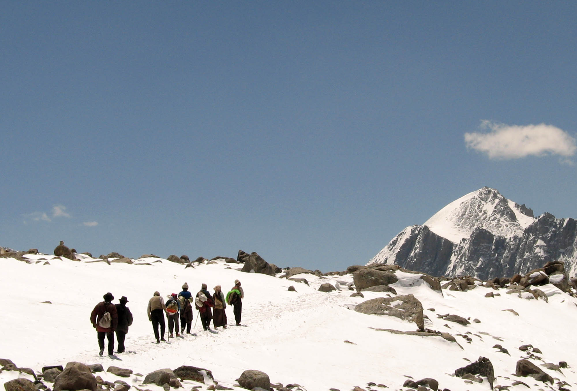 Pilgrims Continue on from the Pass